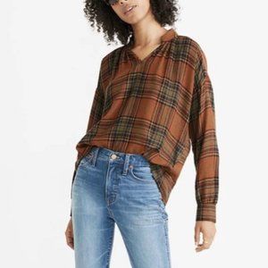 Madewell Highroad Popover Shirt in Brentford Plaid, M